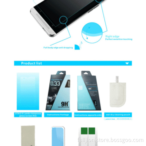 Anti-glare and anti-UV 0.33mm round angle tempered glass screen protector for HTC ONE MAX